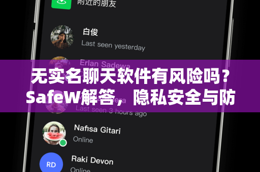 无实名聊天软件有风险吗？SafeW解答，隐私安全与防护全攻略