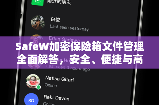 SafeW加密保险箱文件管理全面解答，安全、便捷与高效的数字资产守护方案